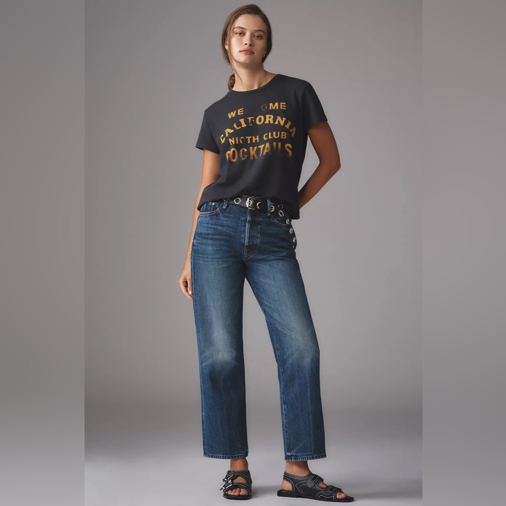 Anthropologie Mother the Rambler Ankle Jeans Well Stacked